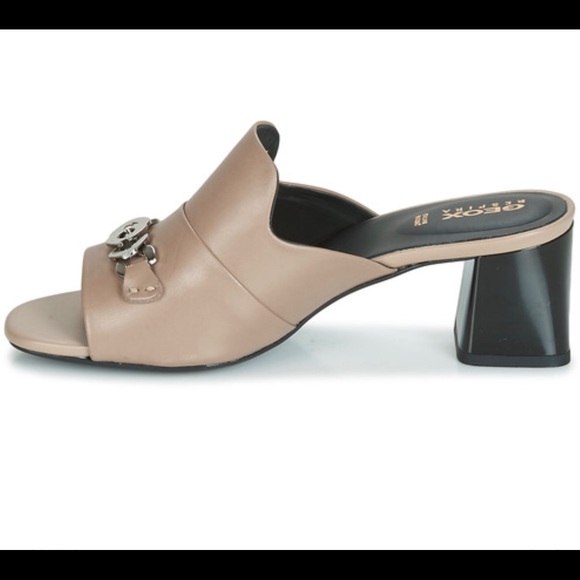 Geox Respira D Seyla Mid beige heeled sandals $190 - Picture 4 of 9
